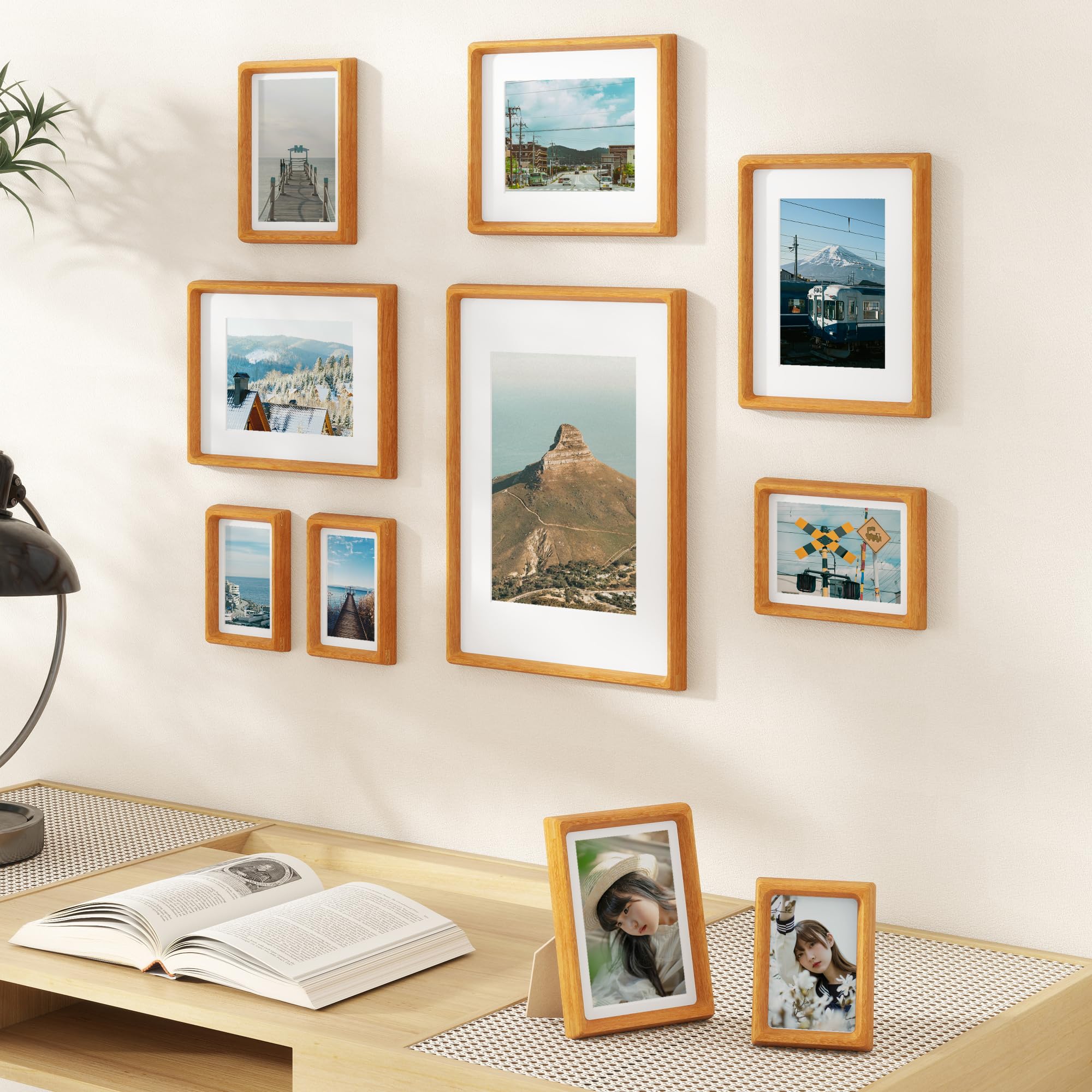 Amazon.co.jp: A3フォトフレーム、天然チーク材A3写真フレーム、強化